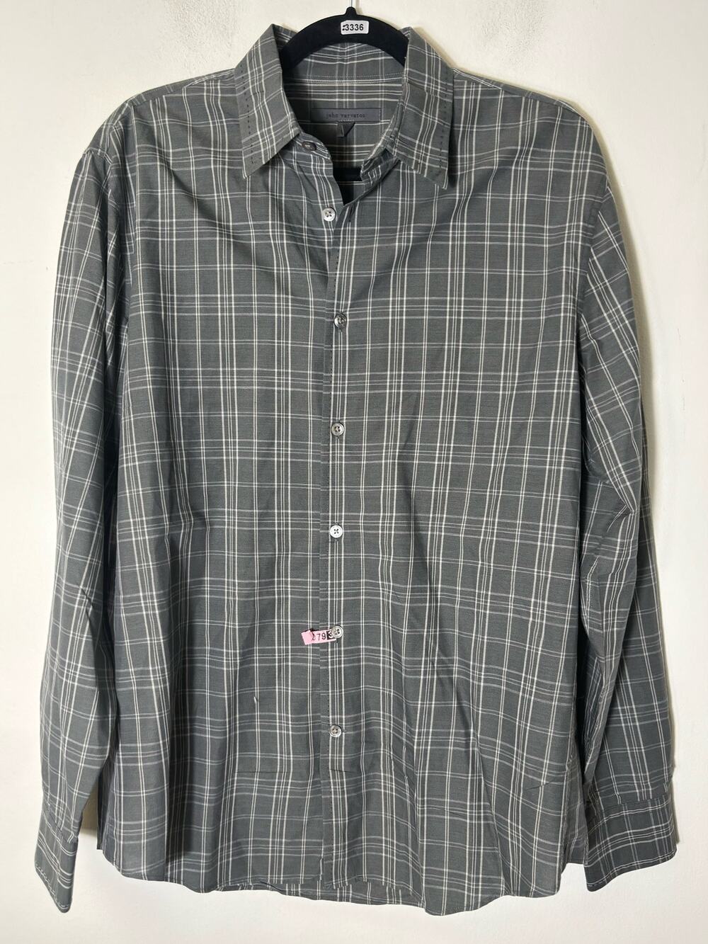 Men's Mason's Blue Brown Large Plaid Long Sleeve Button Down Shirt Sz L